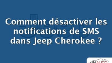 Comment désactiver les notifications de SMS dans Jeep Cherokee ?