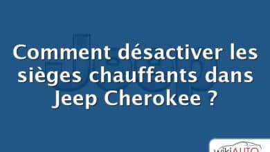 Comment désactiver les sièges chauffants dans Jeep Cherokee ?