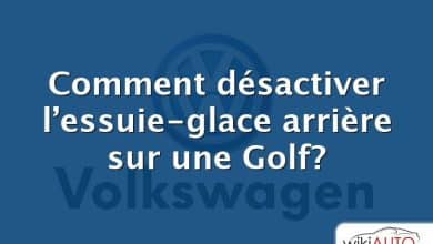 Comment désactiver l’essuie-glace arrière sur une Golf?