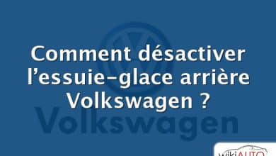 Comment désactiver l’essuie-glace arrière Volkswagen ?
