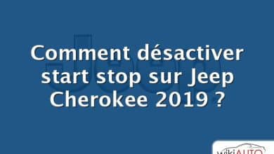 Comment désactiver start stop sur Jeep Cherokee 2019 ?