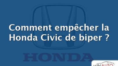 Comment empêcher la Honda Civic de biper ?