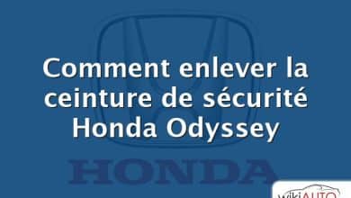 Comment enlever la ceinture de sécurité Honda Odyssey
