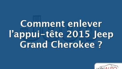 Comment enlever l’appui-tête 2015 Jeep Grand Cherokee ?