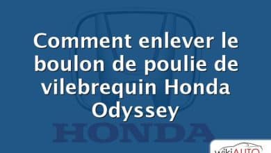 Comment enlever le boulon de poulie de vilebrequin Honda Odyssey