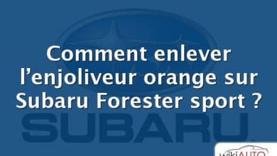 Comment enlever l’enjoliveur orange sur Subaru Forester sport ?