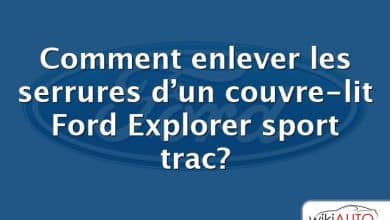 Comment enlever les serrures d’un couvre-lit Ford Explorer sport trac?