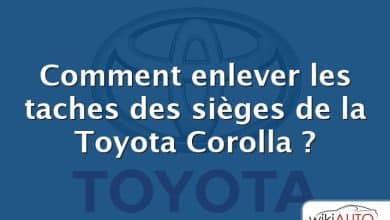 Comment enlever les taches des sièges de la Toyota Corolla ?