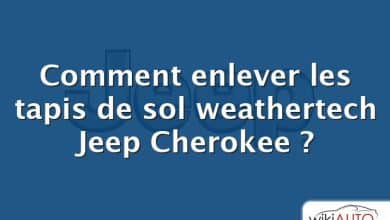 Comment enlever les tapis de sol weathertech Jeep Cherokee ?