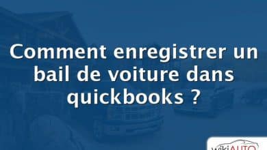 Comment enregistrer un bail de voiture dans quickbooks ?