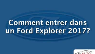 Comment entrer dans un Ford Explorer 2017?