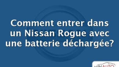 Comment entrer dans un Nissan Rogue avec une batterie déchargée?