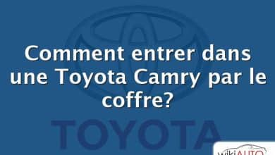Comment entrer dans une Toyota Camry par le coffre?