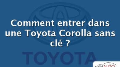 Comment entrer dans une Toyota Corolla sans clé ?