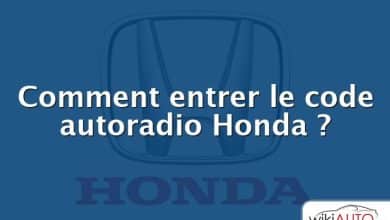 Comment entrer le code autoradio Honda ?