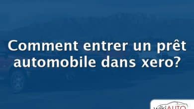 Comment entrer un prêt automobile dans xero?