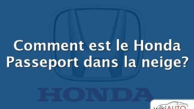 Comment est le Honda Passeport dans la neige?