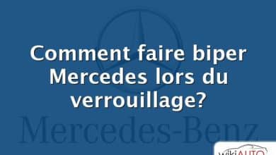 Comment faire biper Mercedes lors du verrouillage?