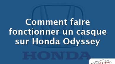 Comment faire fonctionner un casque sur Honda Odyssey