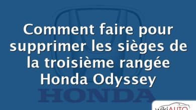 Comment faire pour supprimer les sièges de la troisième rangée Honda Odyssey