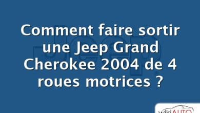 Comment faire sortir une Jeep Grand Cherokee 2004 de 4 roues motrices ?