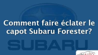 Comment faire éclater le capot Subaru Forester?
