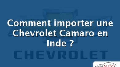 Comment importer une Chevrolet Camaro en Inde ?