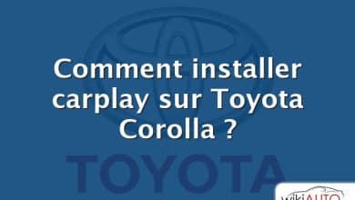 Comment installer carplay sur Toyota Corolla ?