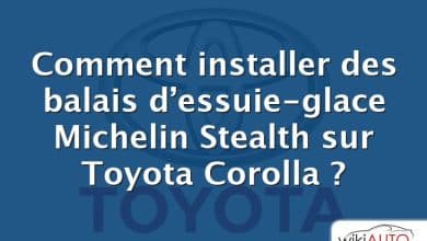 Comment installer des balais d’essuie-glace Michelin Stealth sur Toyota Corolla ?