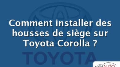 Comment installer des housses de siège sur Toyota Corolla ?