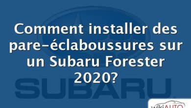 Comment installer des pare-éclaboussures sur un Subaru Forester 2020?