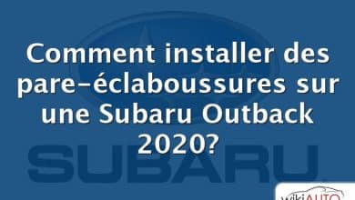 Comment installer des pare-éclaboussures sur une Subaru Outback 2020?