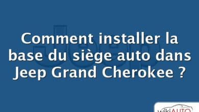 Comment installer la base du siège auto dans Jeep Grand Cherokee ?