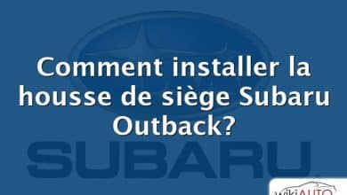 Comment installer la housse de siège Subaru Outback?