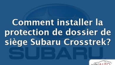 Comment installer la protection de dossier de siège Subaru Crosstrek?