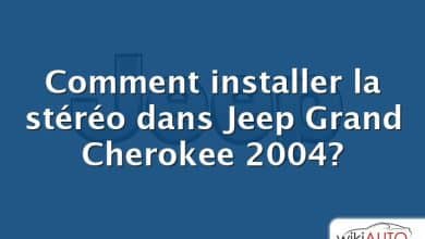 Comment installer la stéréo dans Jeep Grand Cherokee 2004?