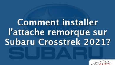 Comment installer l’attache remorque sur Subaru Crosstrek 2021?