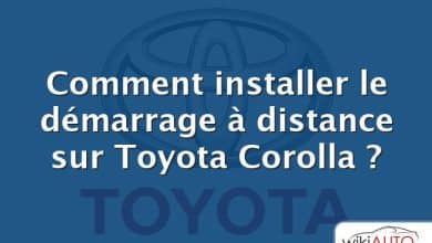 Comment installer le démarrage à distance sur Toyota Corolla ?