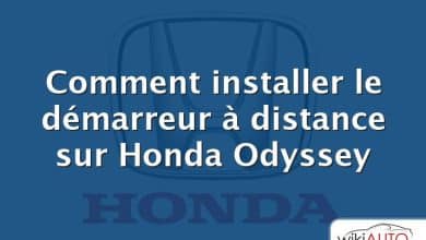 Comment installer le démarreur à distance sur Honda Odyssey