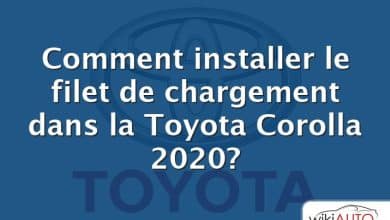 Comment installer le filet de chargement dans la Toyota Corolla 2020?