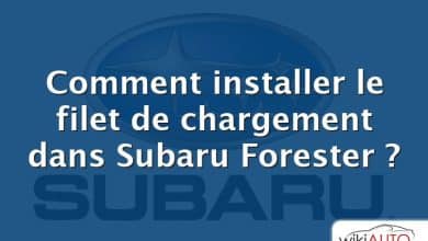 Comment installer le filet de chargement dans Subaru Forester ?