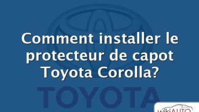 Comment installer le protecteur de capot Toyota Corolla?