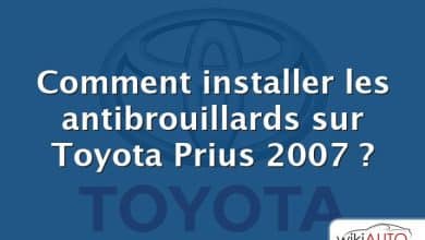 Comment installer les antibrouillards sur Toyota Prius 2007 ?