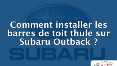 Comment installer les barres de toit thule sur Subaru Outback ?