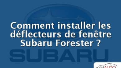 Comment installer les déflecteurs de fenêtre Subaru Forester ?