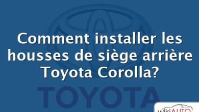 Comment installer les housses de siège arrière Toyota Corolla?