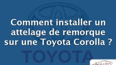 Comment installer un attelage de remorque sur une Toyota Corolla ?