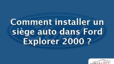 Comment installer un siège auto dans Ford Explorer 2000 ?