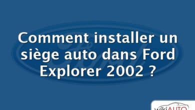 Comment installer un siège auto dans Ford Explorer 2002 ?