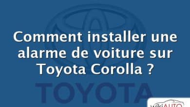 Comment installer une alarme de voiture sur Toyota Corolla ?